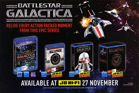 JB Hi-Fi promo for classic Battlestar on Blu-ray