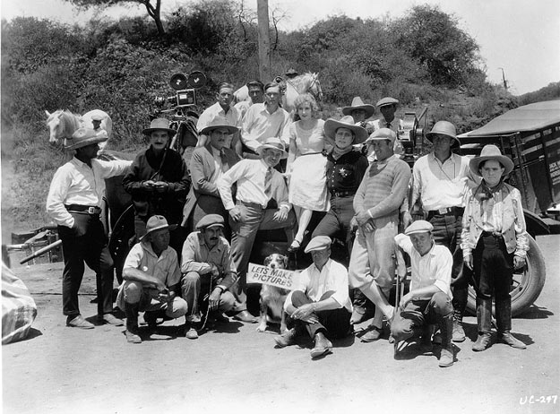 A silent film crew at Universal Studios