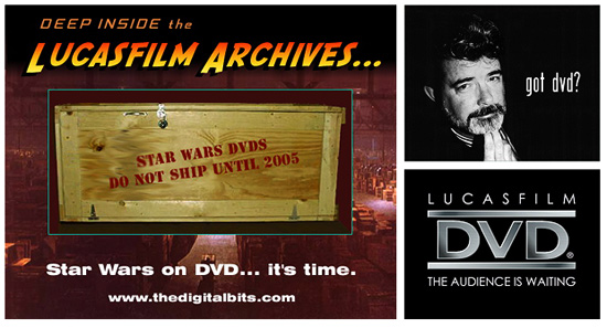Original Star Wars on DVD Campaign graphics