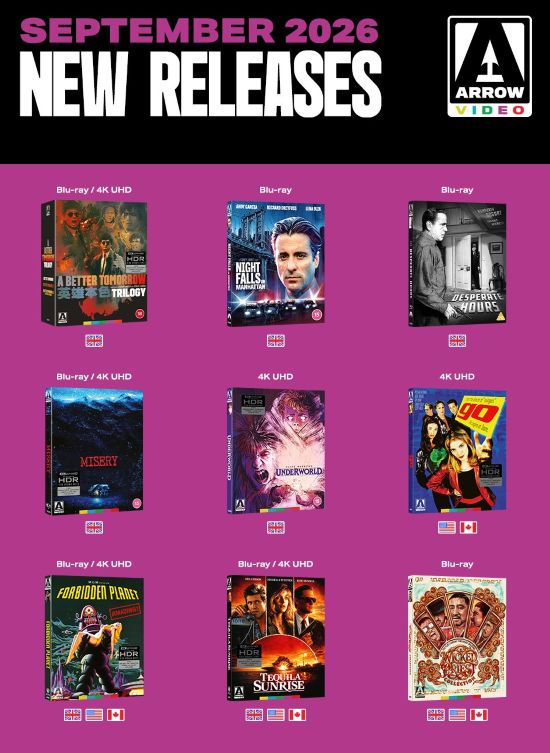 Arrow Video's September 2026 slate