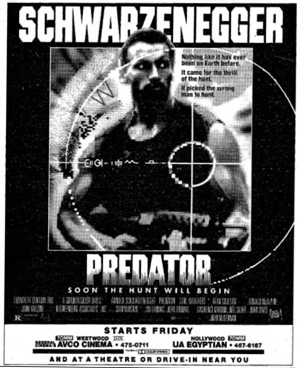 Predator newspaper ad