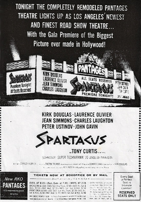 Spartacus Pantages ad LA Times