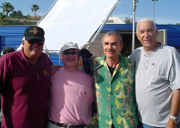 Left to Right: Gray Frederickson, Bud Elder, Burt Reynolds, and Albert S. Ruddy