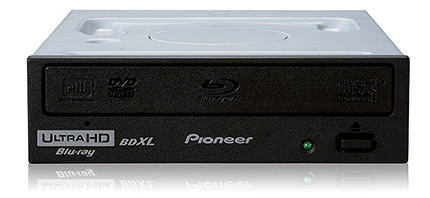 Pioneer's BDR-221UBK 4K Ultra HD Blu-ray drive for PCs