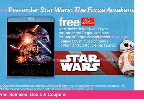 Target ad for Star Wars: Force Awakens Blu-ray