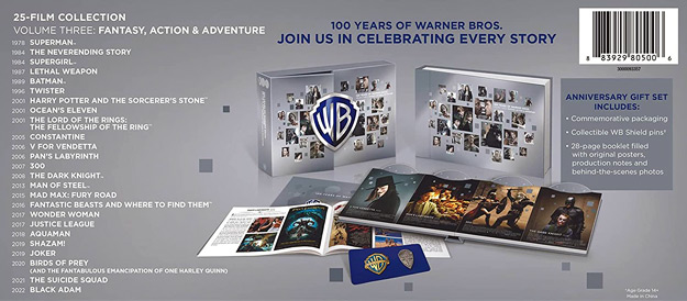WB 100th 25-Film Collection: Volume Three – Fantasy, Action & Adventure (Blu-ray Box)
