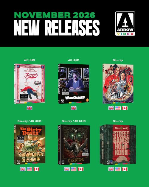 Arrow Video's November 2026 slate