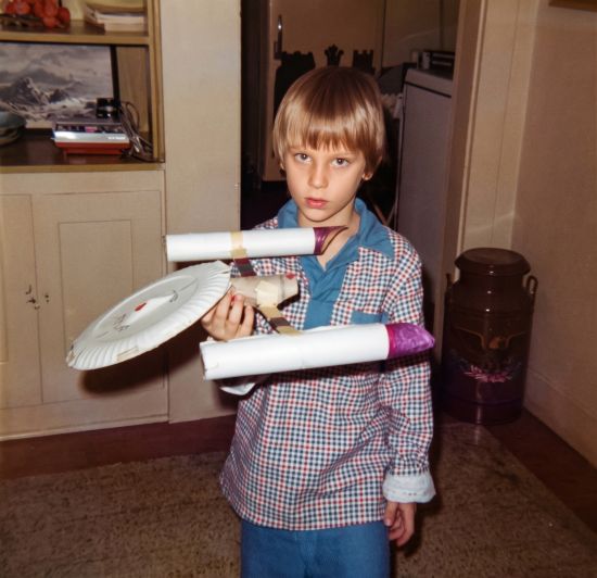 Bill in 1972 with a handmade USS Enterprise