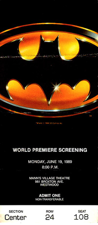 Batman Westwood Village ticket (Bill Gabel)