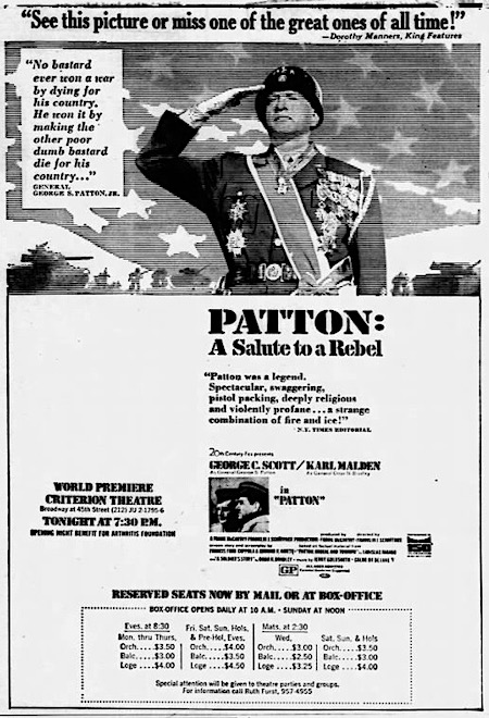 Patton newspaper ad