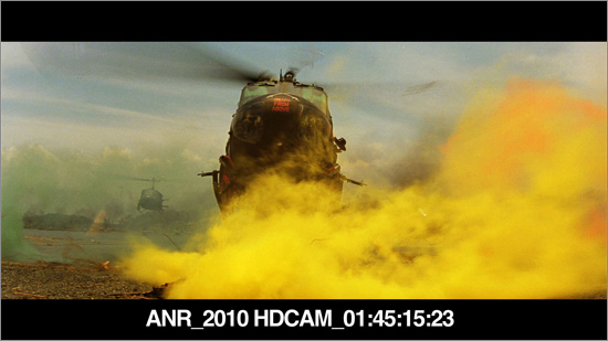 Screen shot of the 2010 Blu-ray master of Apocalypse Now Redux