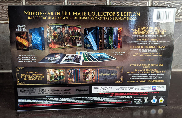 Middle-Earth 6-Film Ultimate Collector’s Edition (4K Ultra HD/Blu-ray Box Set)