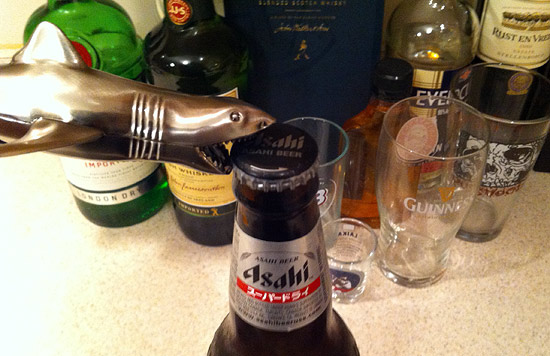 Bruce vs. Asahi beer (Winner = Bruce!)